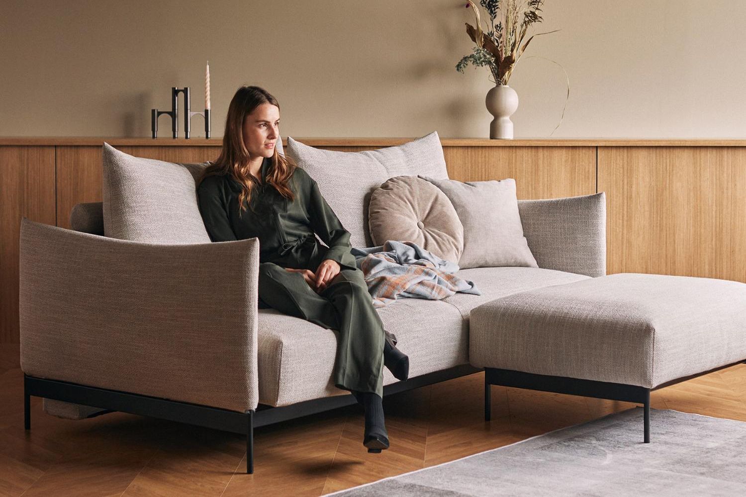 Innovation Living Malloy Ottoman - 578 Kenya Taupe