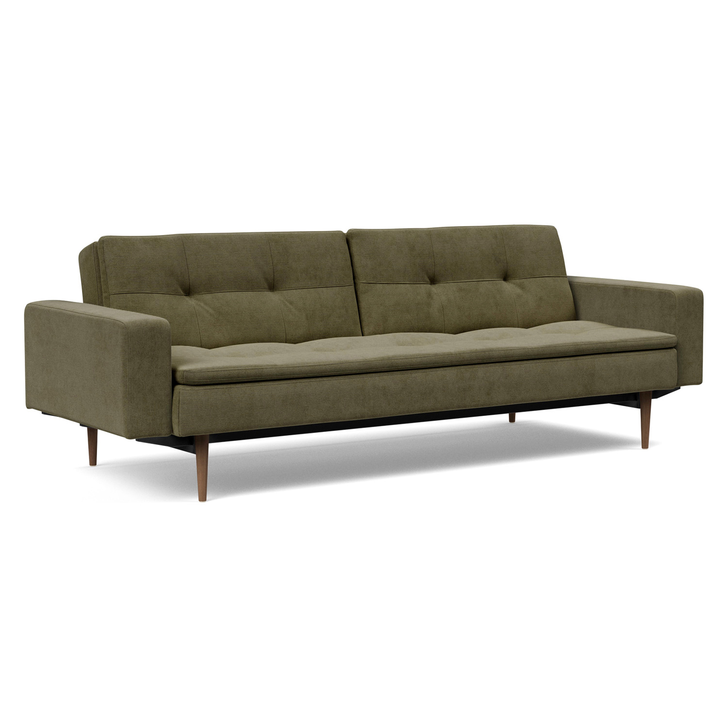 Innovation Living - Dublexo Styletto Sofa Bed Dark Wood with Arms