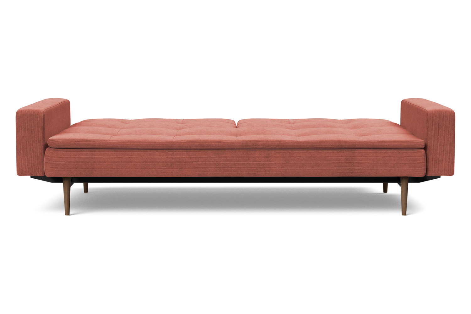 Innovation Living Dublexo Styletto Sofa Bed Dark Wood with Arms - 317 Cordufine Rust
