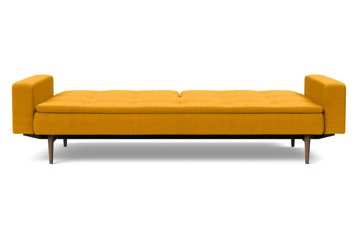 Innovation Living Dublexo Styletto Sofa Bed Dark Wood with Arms - 507 Elegance Burned Curry