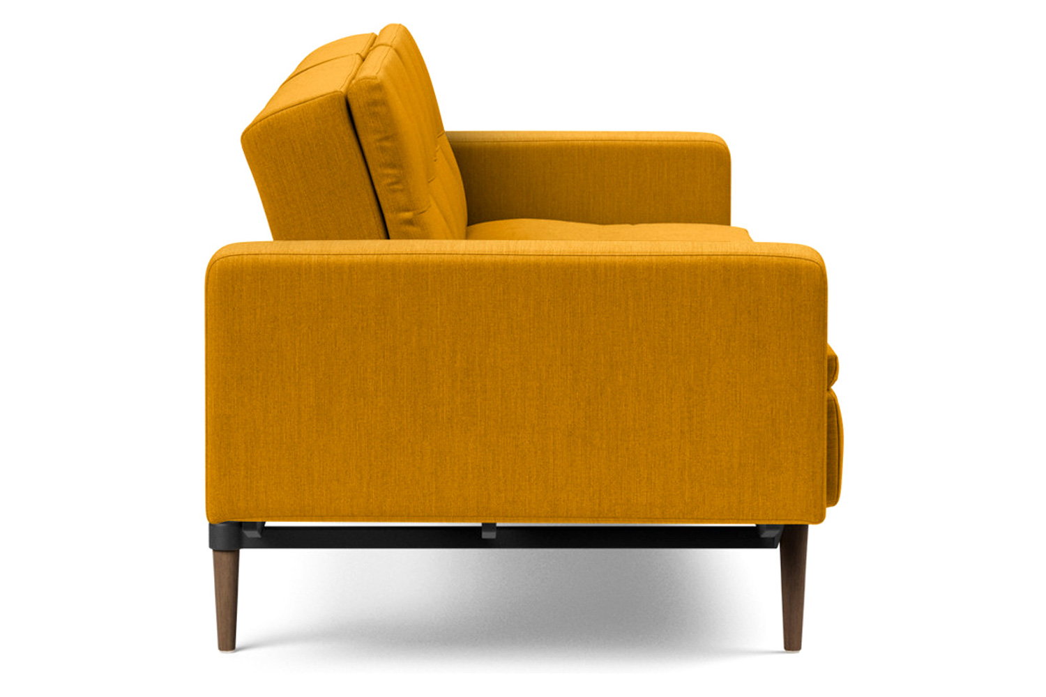 Innovation Living Dublexo Styletto Sofa Bed Dark Wood with Arms - 507 Elegance Burned Curry
