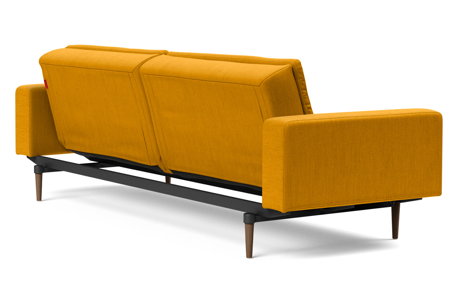 Innovation Living Dublexo Styletto Sofa Bed Dark Wood with Arms - 507 Elegance Burned Curry