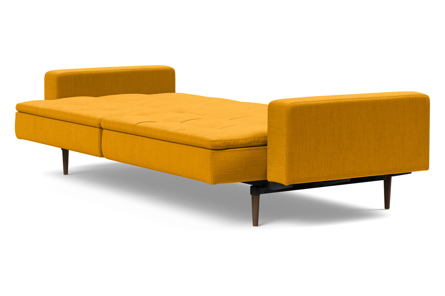 Innovation Living Dublexo Styletto Sofa Bed Dark Wood with Arms - 507 Elegance Burned Curry