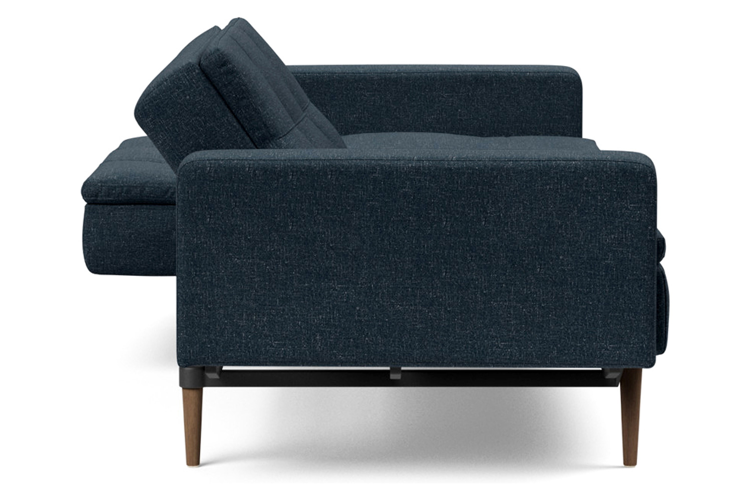 Innovation Living Dublexo Styletto Sofa Bed Dark Wood with Arms - 515 Nist Blue