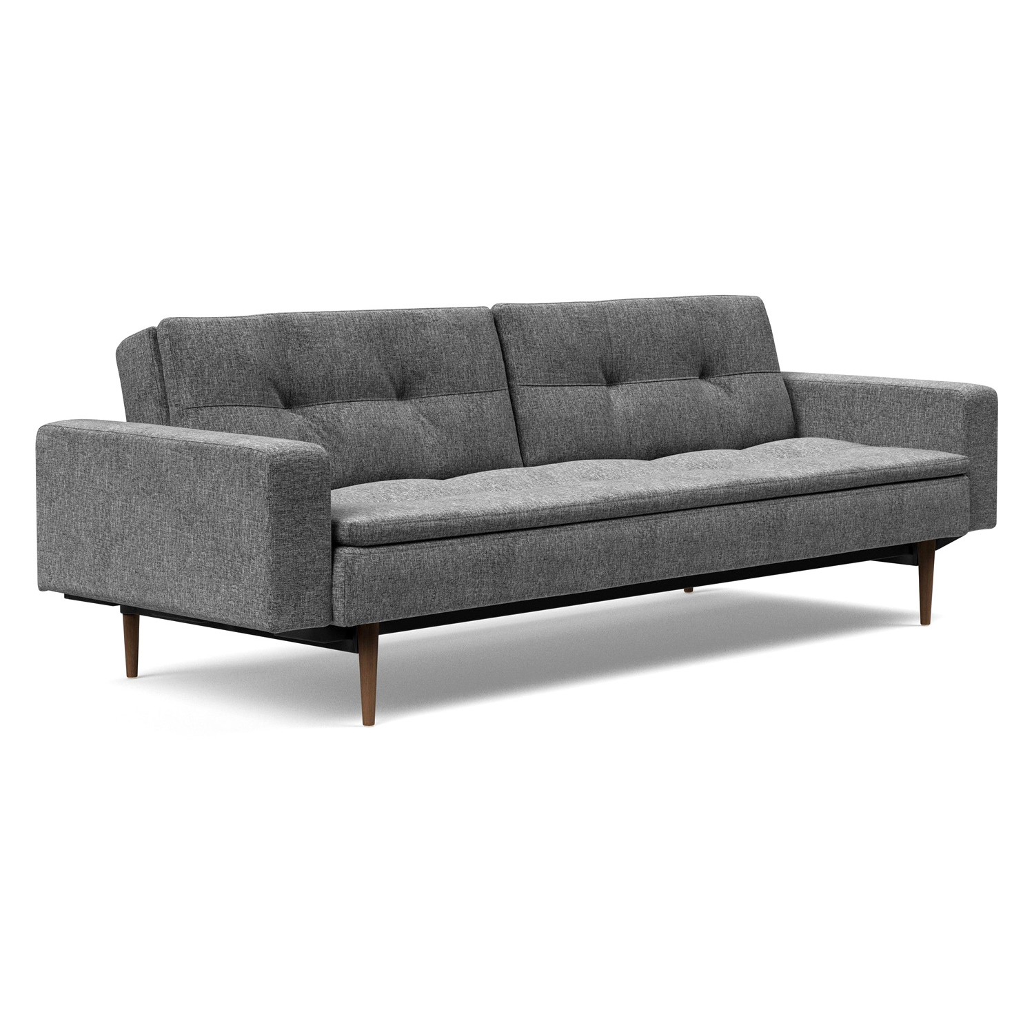 Innovation Living - Dublexo Styletto Sofa Bed Dark Wood with Arms