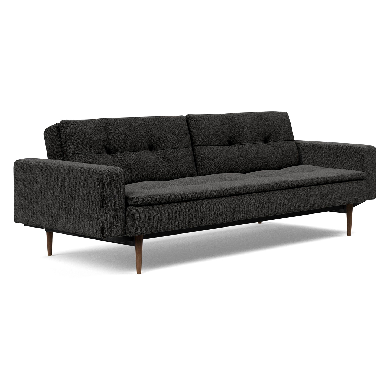 Innovation Living - Dublexo Styletto Sofa Bed Dark Wood with Arms