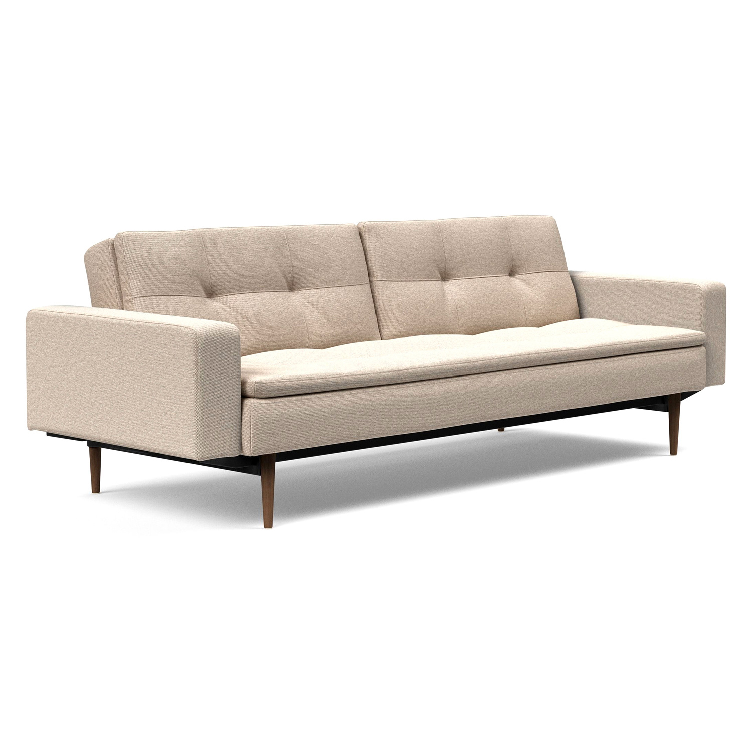 Innovation Living - Dublexo Styletto Sofa Bed Dark Wood with Arms