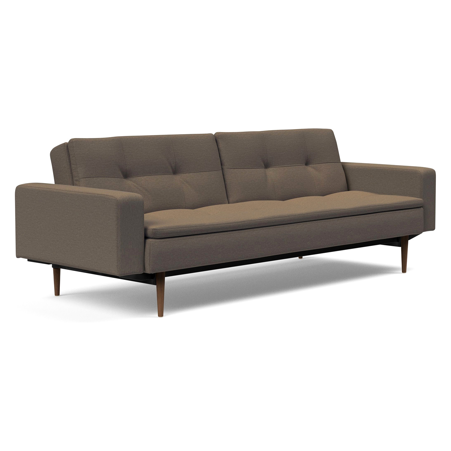 Innovation Living - Dublexo Styletto Sofa Bed Dark Wood with Arms