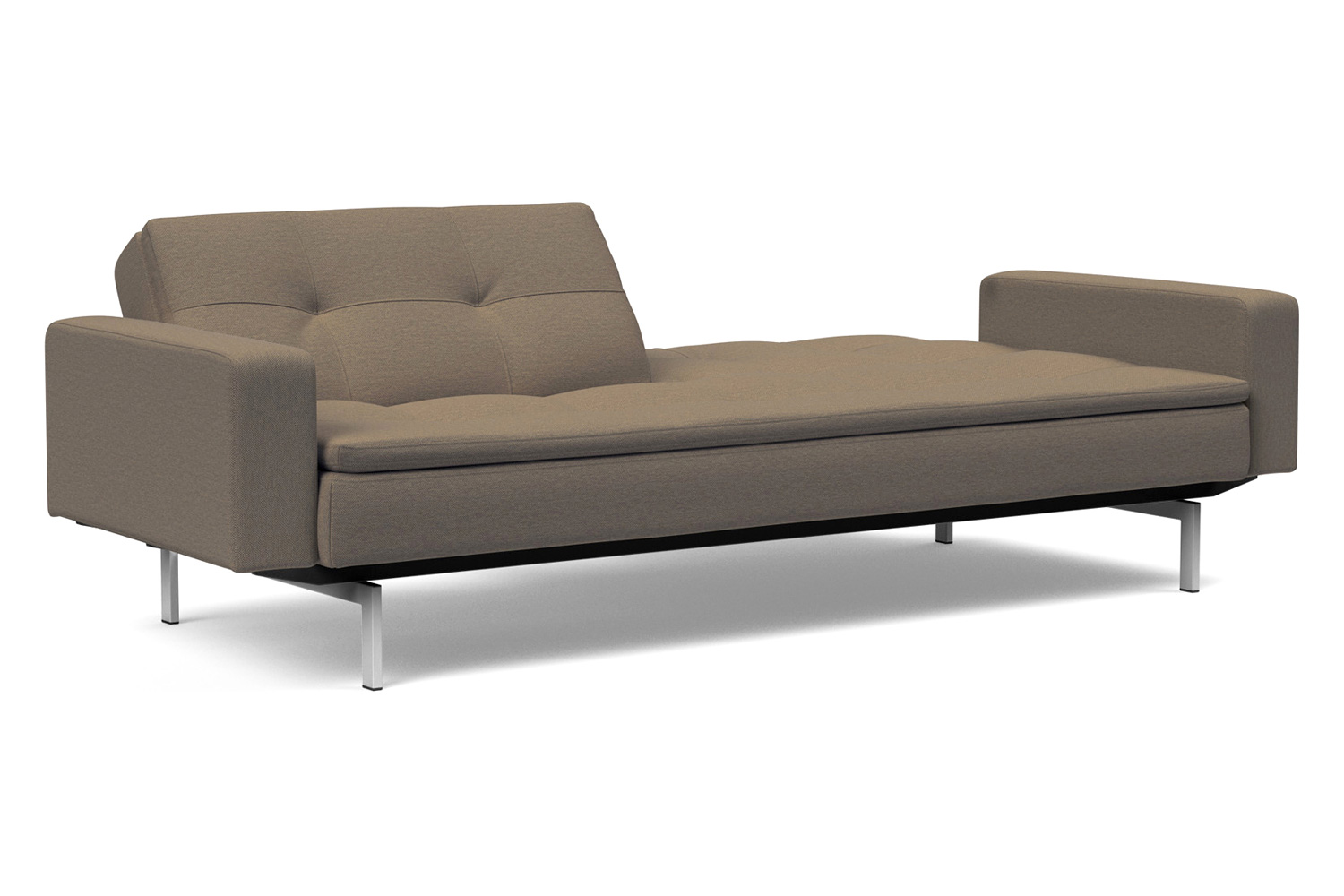 Innovation Living Dublexo Stainless Steel Sofa Bed with Arms - 585 Argus Brown