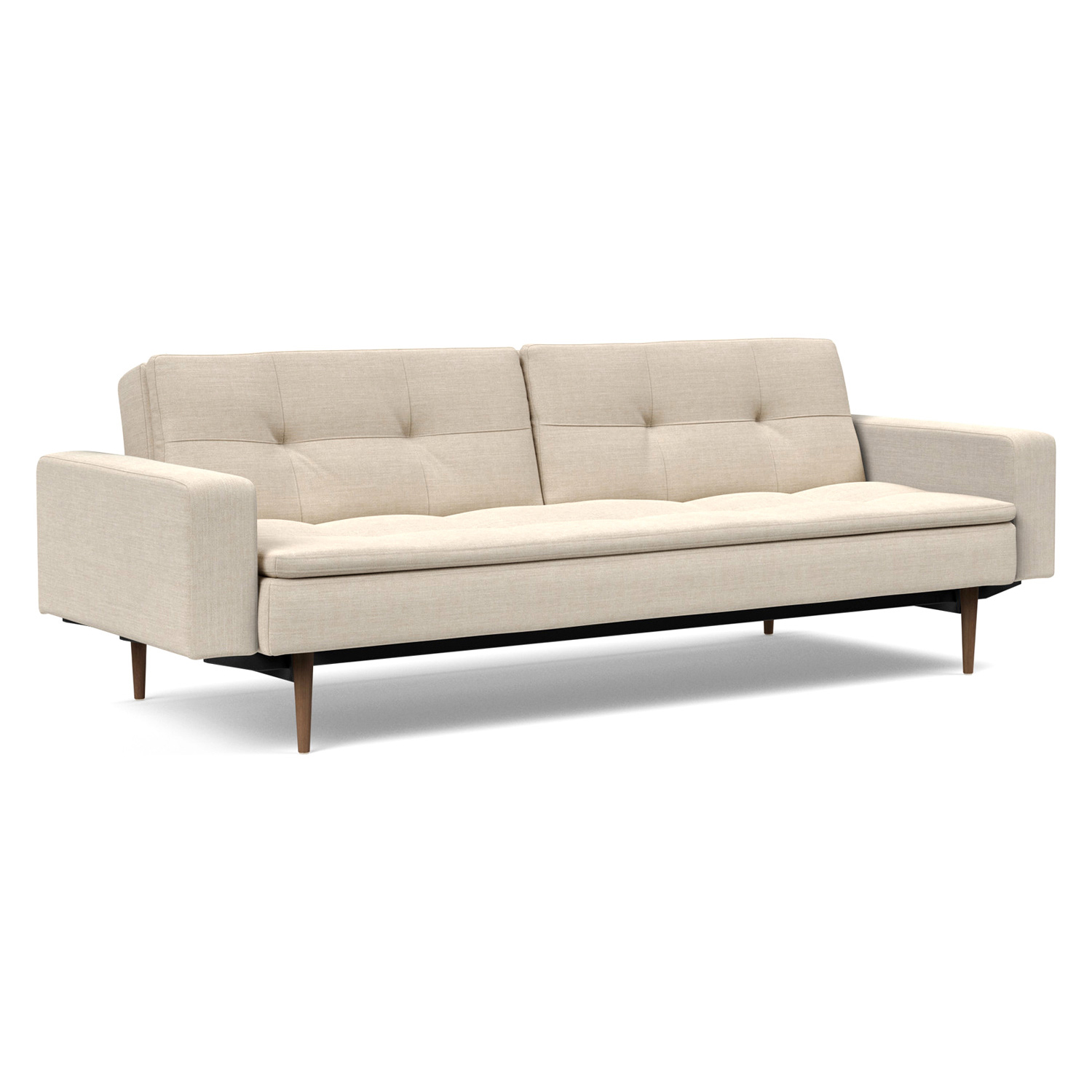 Innovation Living - Dublexo Styletto Sofa Bed Dark Wood with Arms