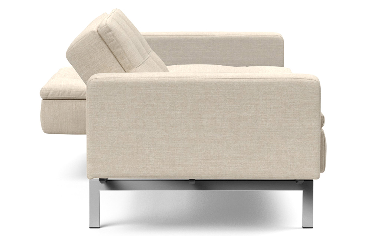 Innovation Living Dublexo Stainless Steel Sofa Bed with Arms - 586 Phobos Latte