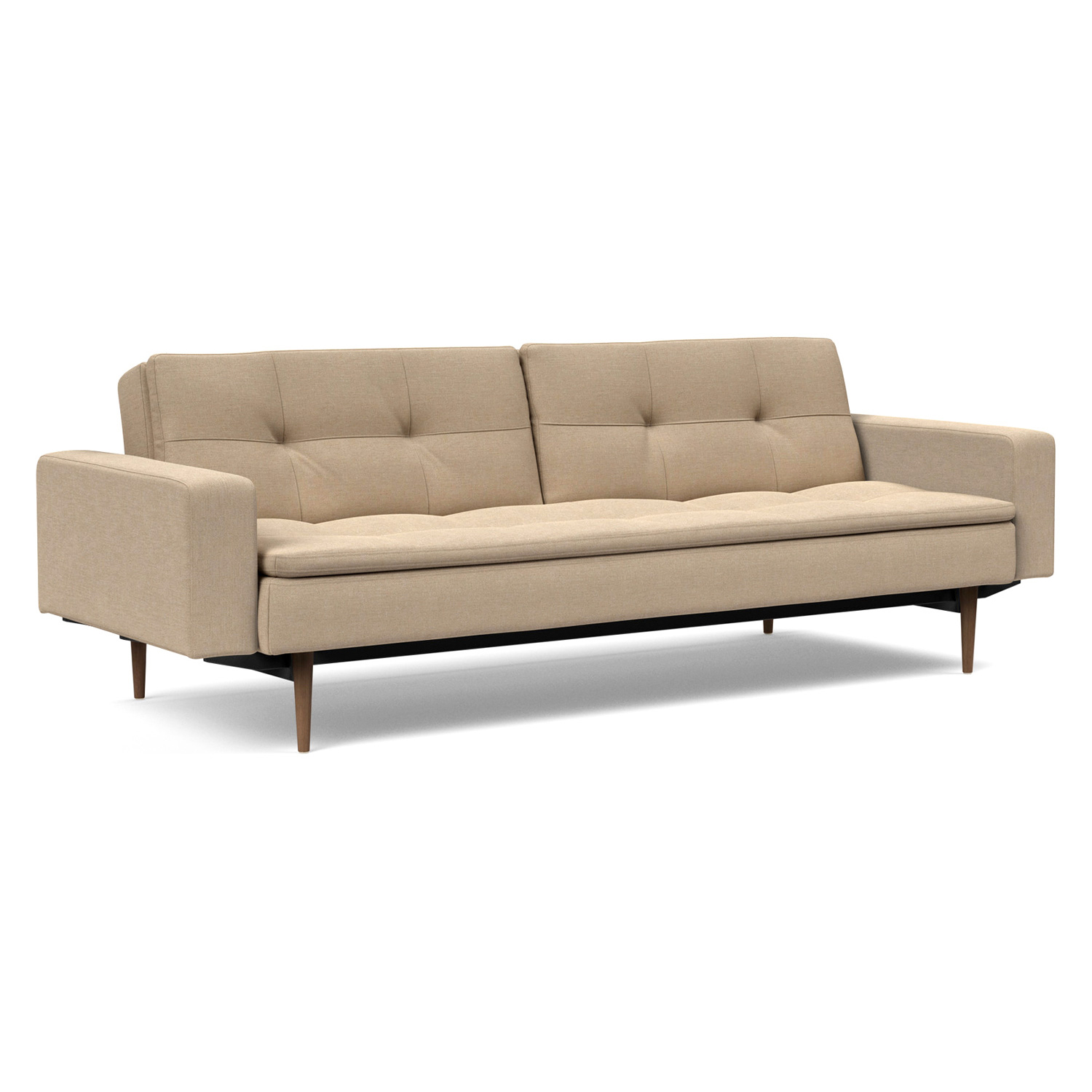 Innovation Living - Dublexo Styletto Sofa Bed Dark Wood with Arms