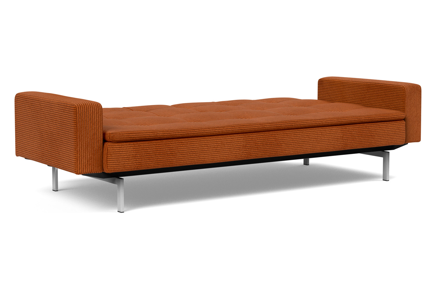 Innovation Living Dublexo Stainless Steel Sofa Bed with Arms - 595 Corduroy Burnt Orange