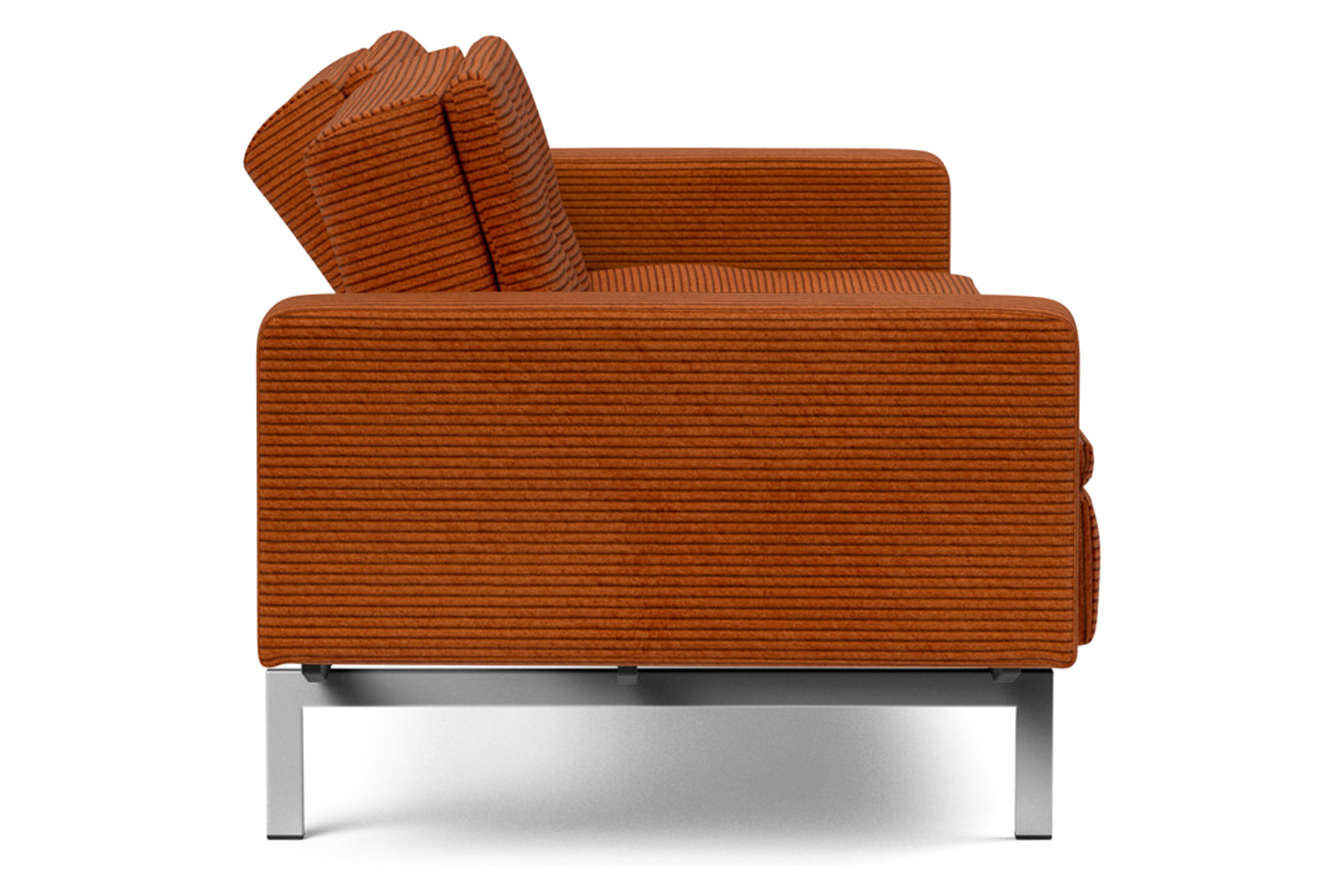 Innovation Living Dublexo Stainless Steel Sofa Bed with Arms - 595 Corduroy Burnt Orange