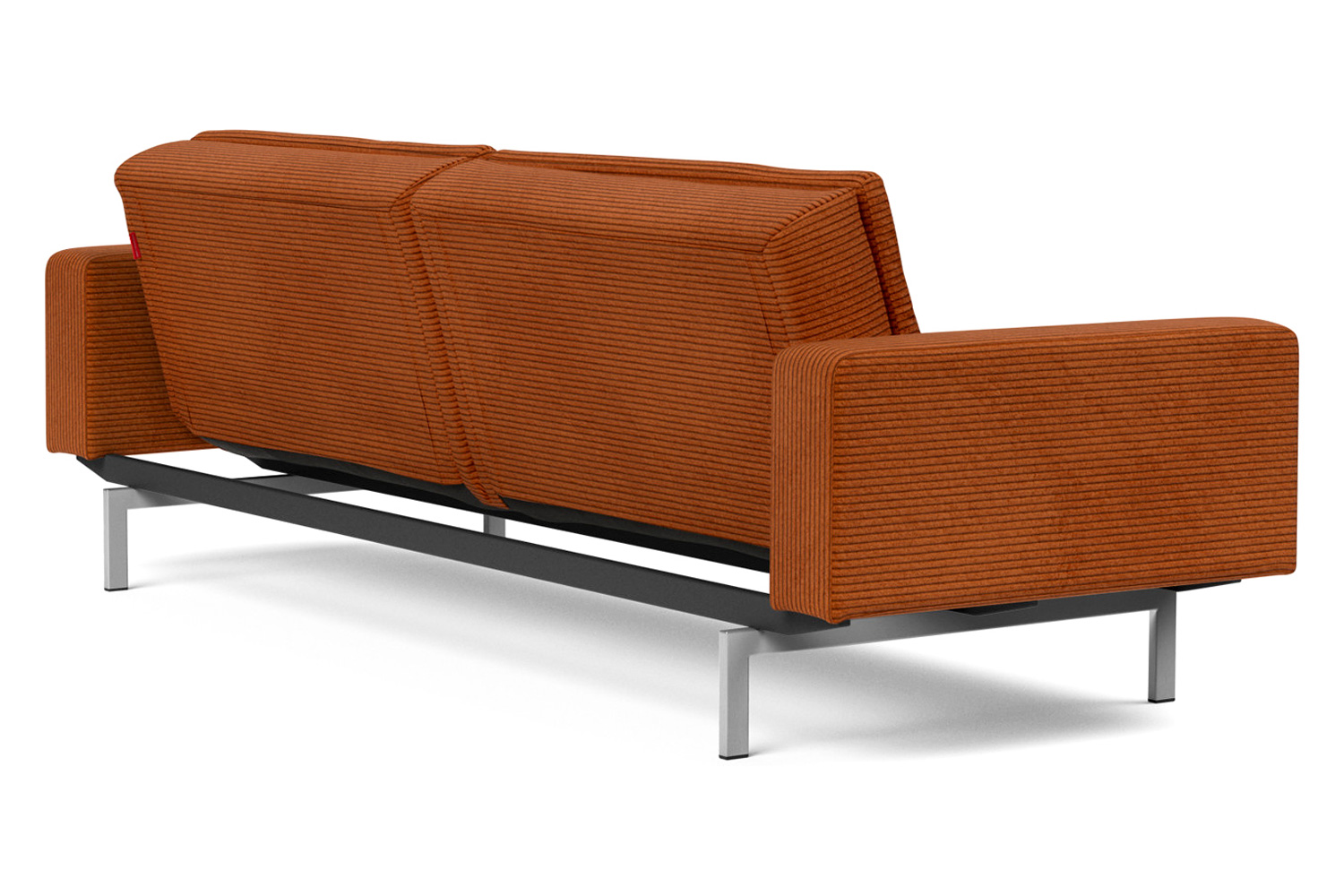 Innovation Living Dublexo Stainless Steel Sofa Bed with Arms - 595 Corduroy Burnt Orange