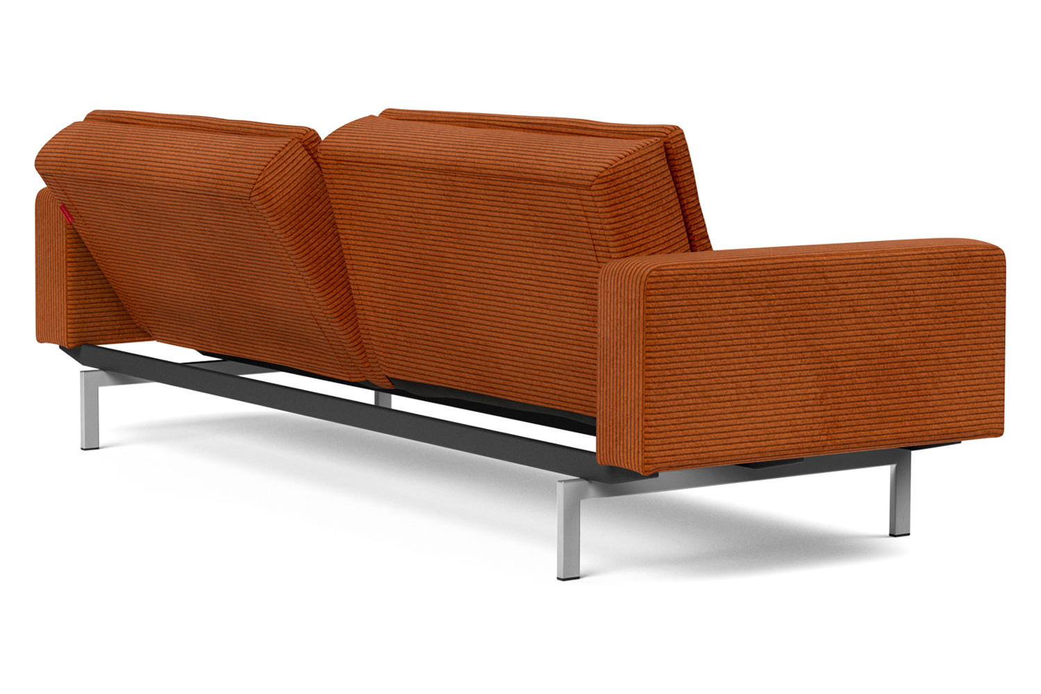 Innovation Living Dublexo Stainless Steel Sofa Bed with Arms - 595 Corduroy Burnt Orange