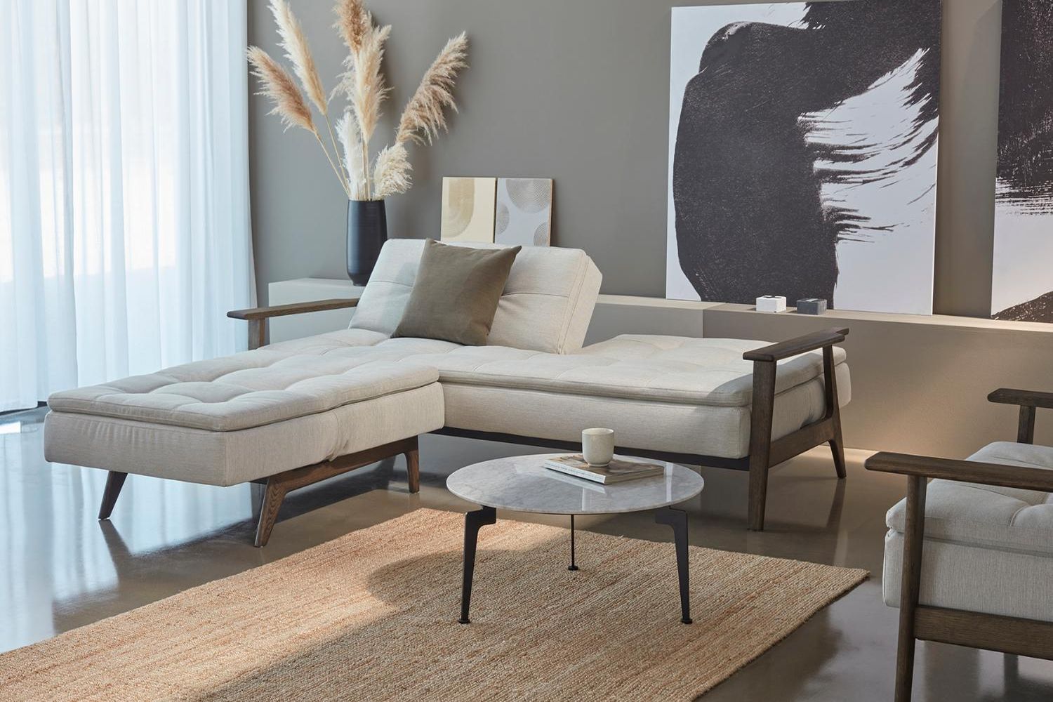 Innovation Living Dublexo Frej Sofa Bed Smoked Oak - 506 Elegance Paprika