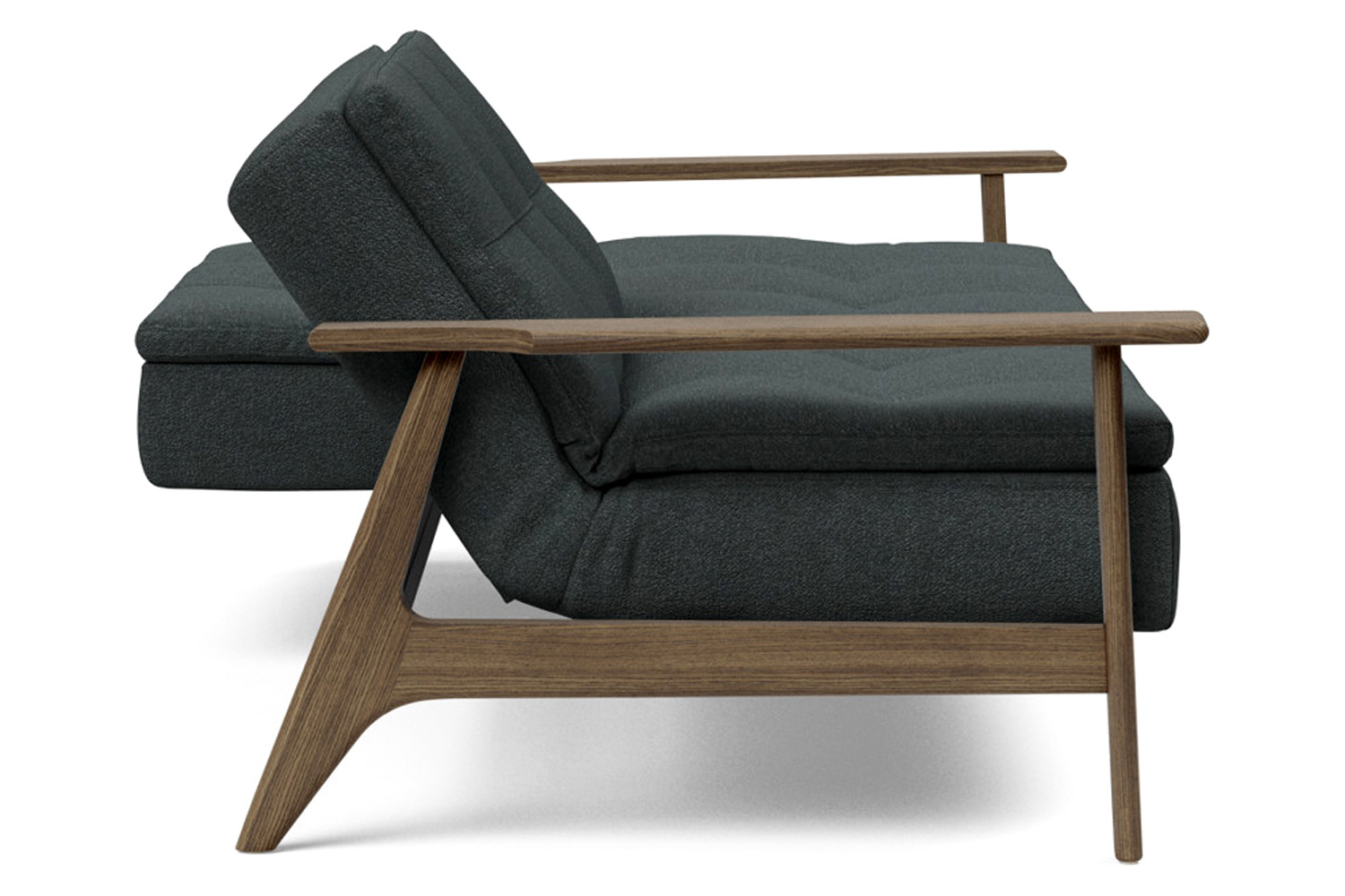 Innovation Living Dublexo Frej Sofa Bed Smoked Oak - 534 Bouclé Black Raven