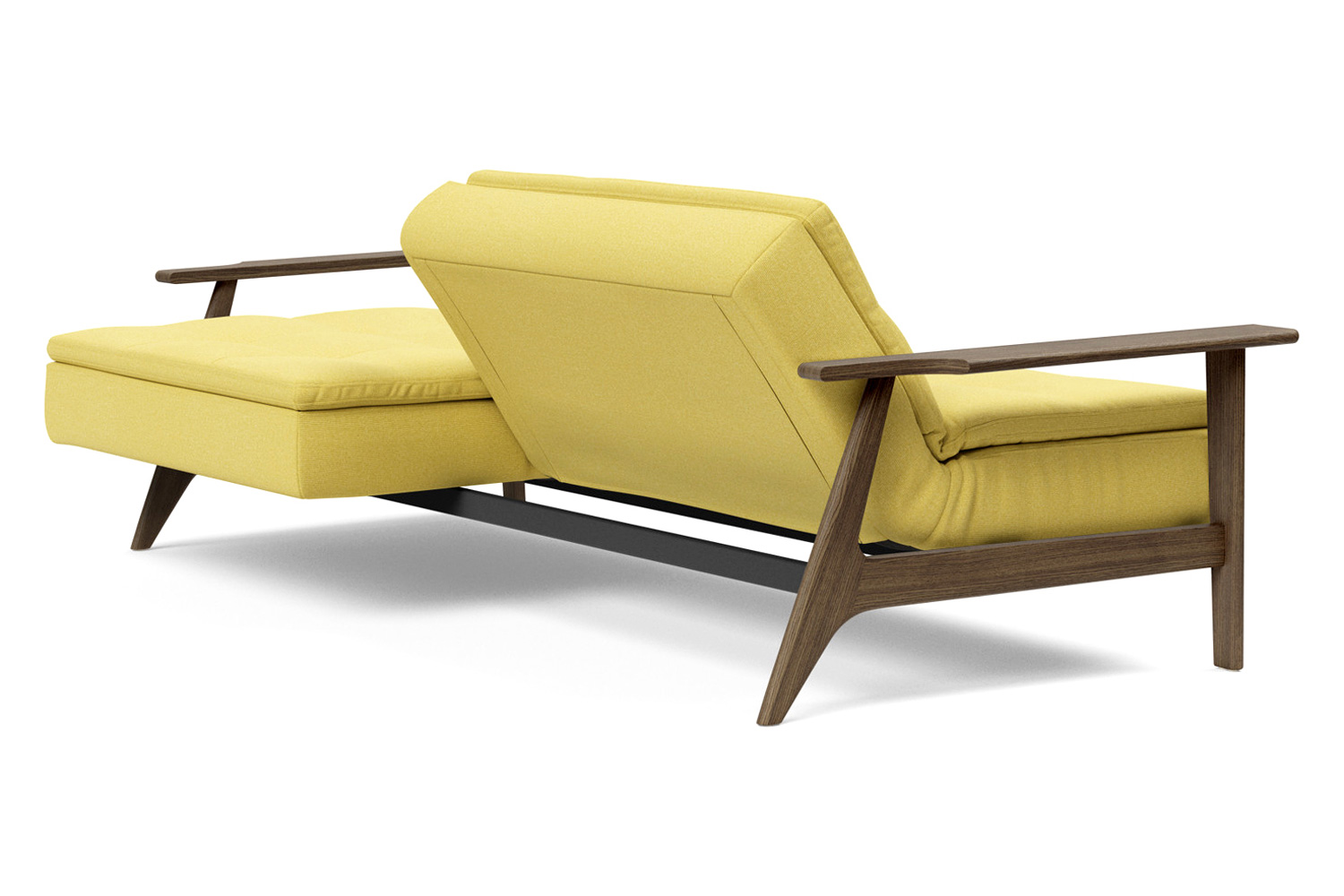 Innovation Living Dublexo Frej Sofa Bed Smoked Oak - 554 Soft Mustard Flower