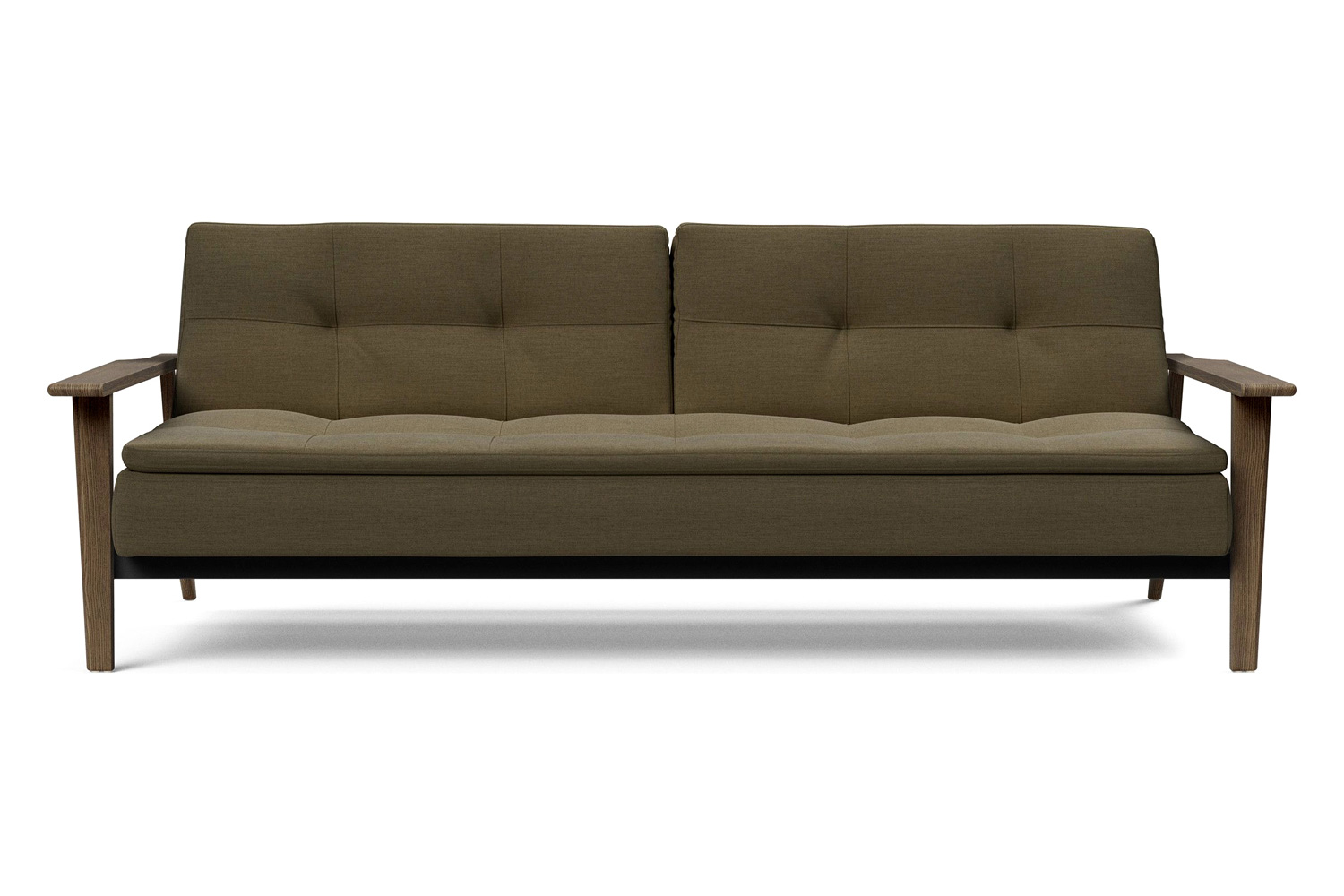 Innovation Living Dublexo Frej Sofa Bed Smoked Oak - 575 Vivus Dusty Olive