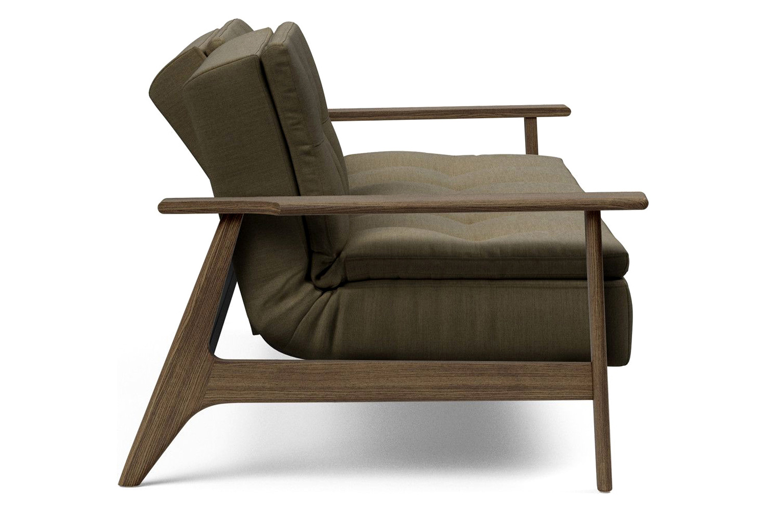 Innovation Living Dublexo Frej Sofa Bed Smoked Oak - 575 Vivus Dusty Olive