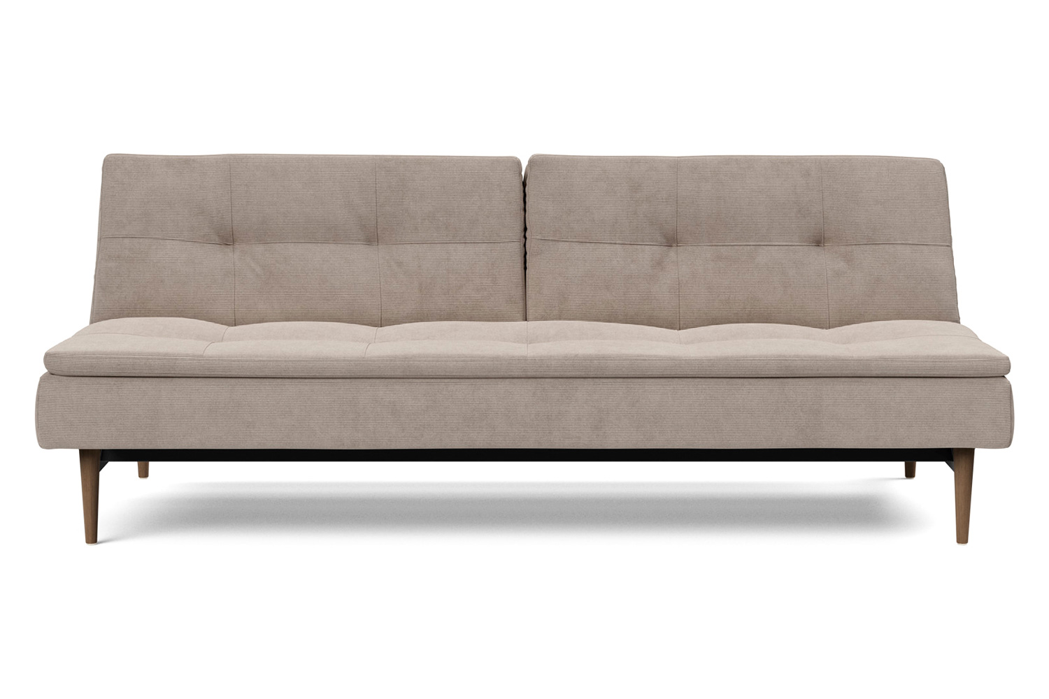 Innovation Living Dublexo Styletto Sofa Bed Dark Wood - 318 Cordufine Beige