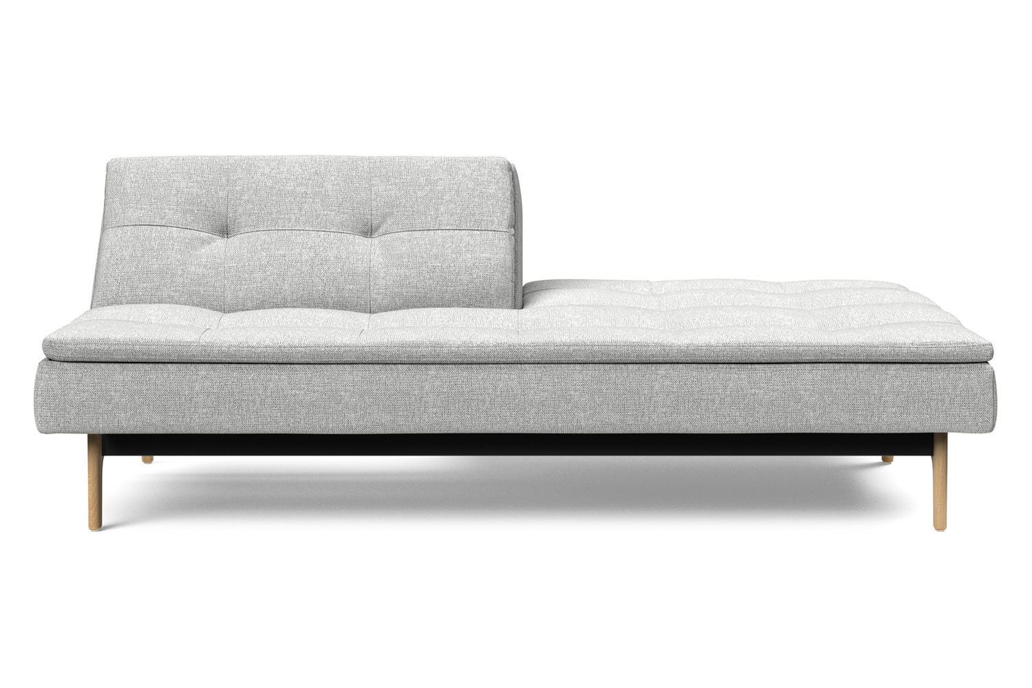 Innovation Living Dublexo Eik Sofa Bed Oak - 590 Micro Check Gray