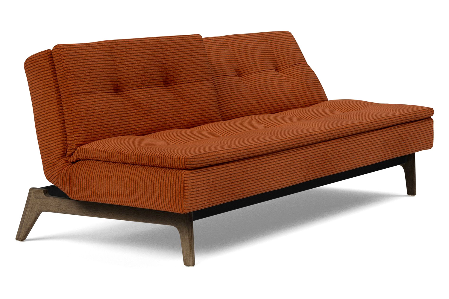 Innovation Living Dublexo Eik Sofa Bed Smoked Oak - 595 Corduroy Burnt Orange