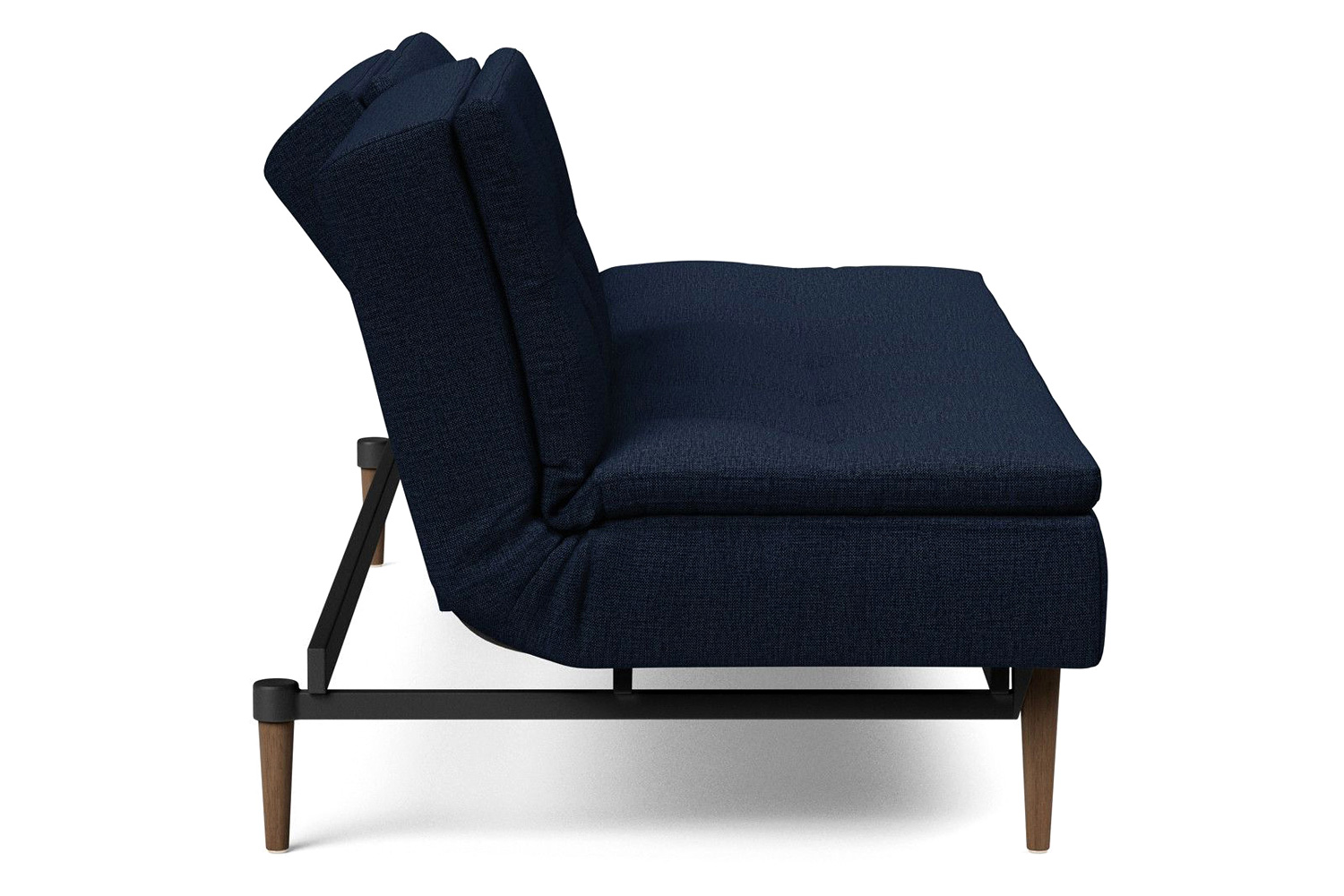 Innovation Living Dublexo Styletto Sofa Bed Dark Wood - 528 Mixed Dance Blue