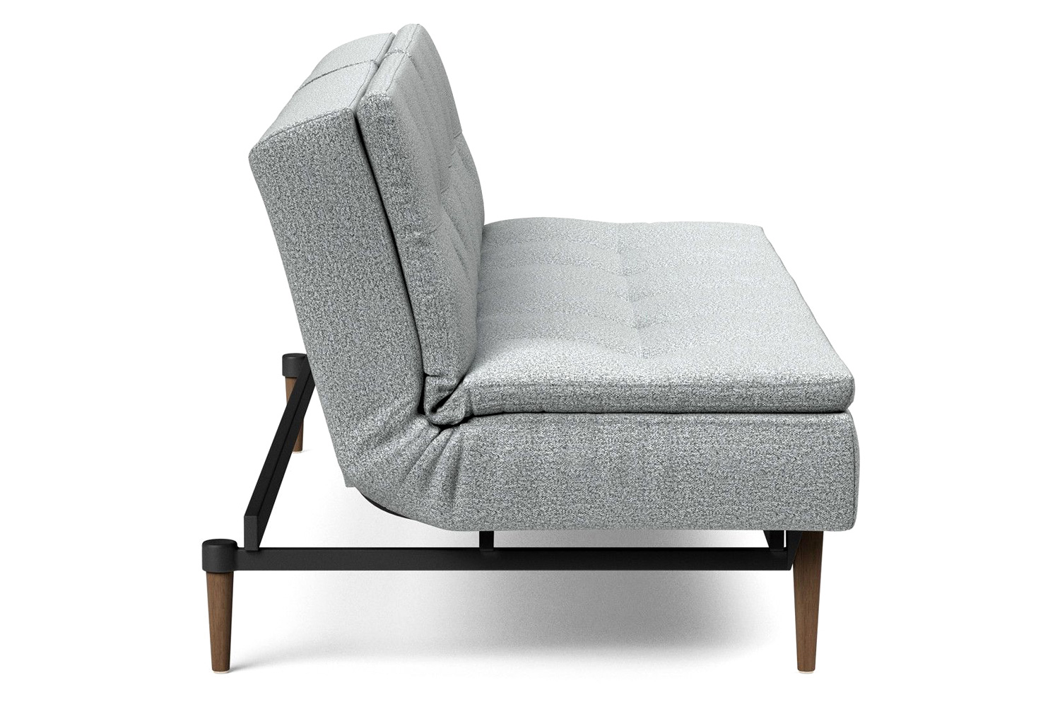 Innovation Living Dublexo Styletto Sofa Bed Dark Wood - 538 Melange Light Gray