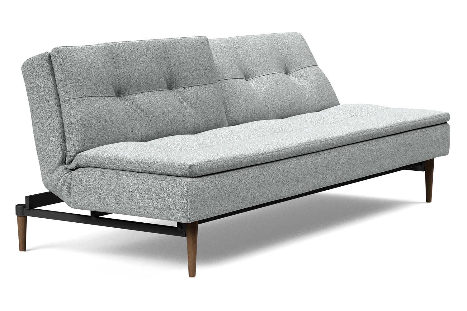 Innovation Living Dublexo Styletto Sofa Bed Dark Wood - 538 Melange Light Gray