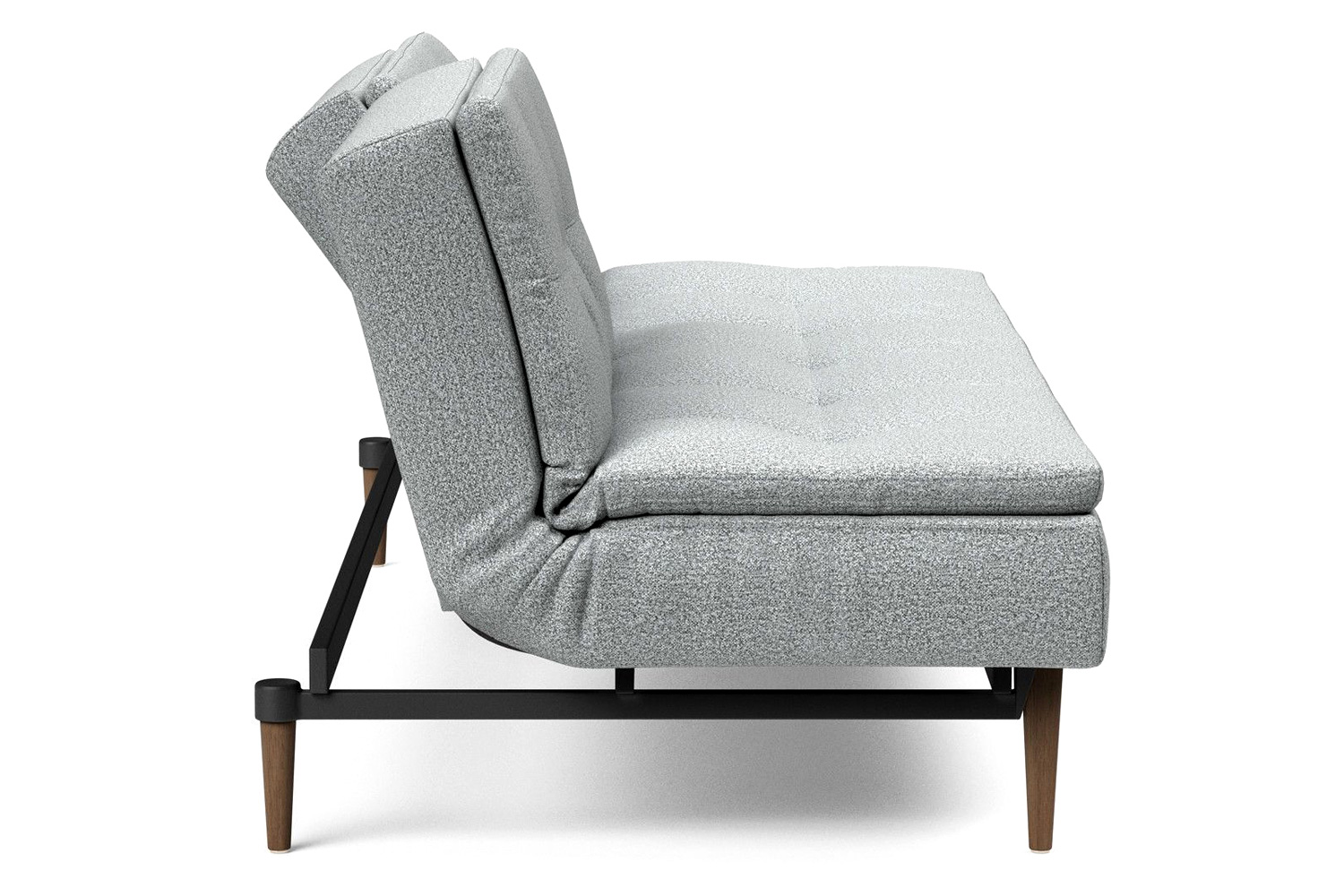 Innovation Living Dublexo Styletto Sofa Bed Dark Wood - 538 Melange Light Gray