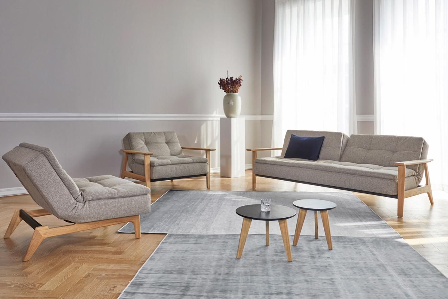 Innovation Living Dublexo Eik Chair Oak - 575 Vivus Dusty Olive