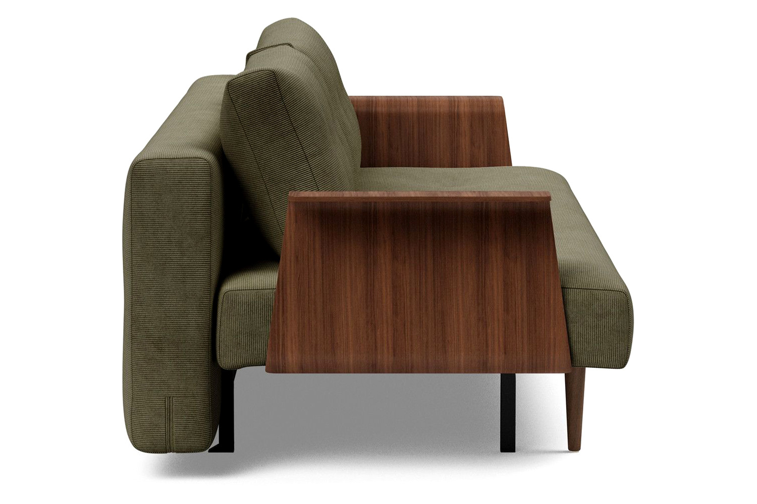 Innovation Living Recast Plus Sofa Bed Dark Styletto with Arms - 316 Cordufine Pine Green