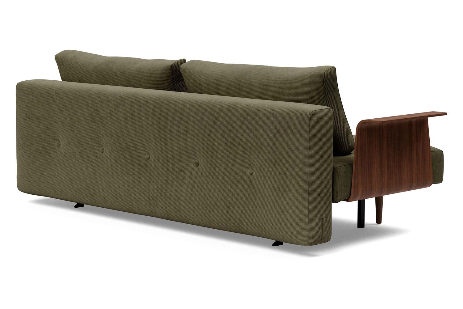 Innovation Living Recast Plus Sofa Bed Dark Styletto with Arms - 316 Cordufine Pine Green