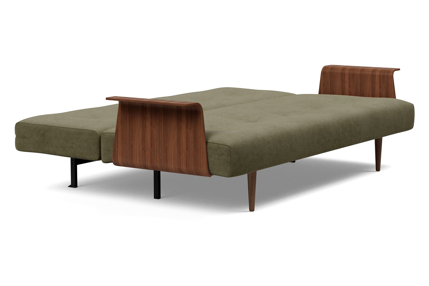 Innovation Living Recast Plus Sofa Bed Dark Styletto with Arms - 316 Cordufine Pine Green