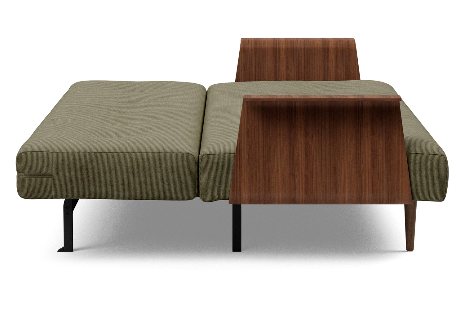 Innovation Living Recast Plus Sofa Bed Dark Styletto with Arms - 316 Cordufine Pine Green