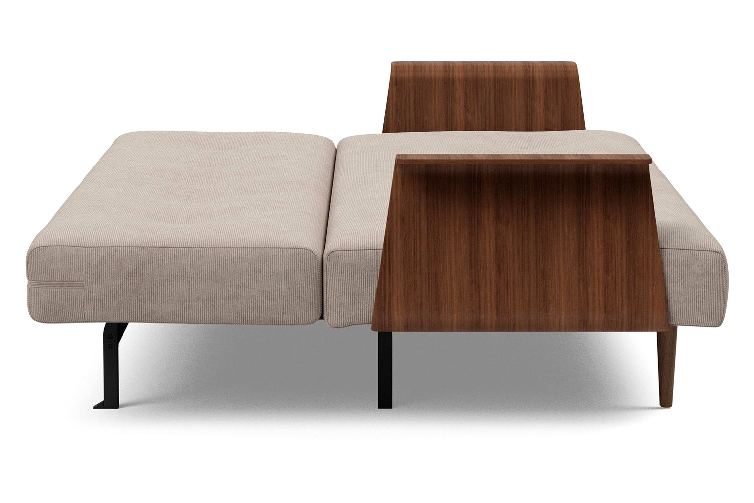 Innovation Living Recast Plus Sofa Bed Dark Styletto with Arms - 318 Cordufine Beige