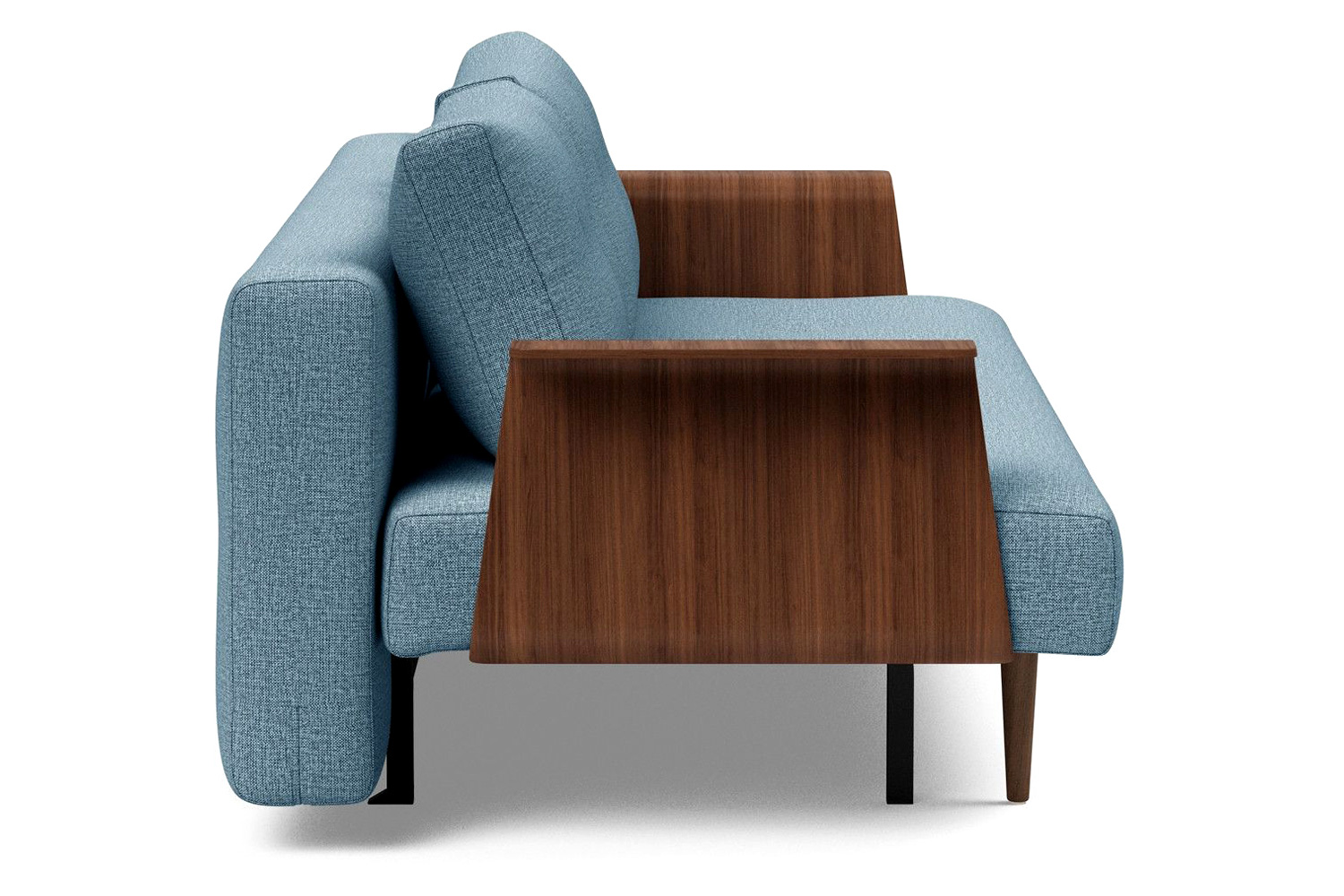 Innovation Living Recast Plus Sofa Bed Dark Styletto with Arms - 525 Mixed Dance Light Blue