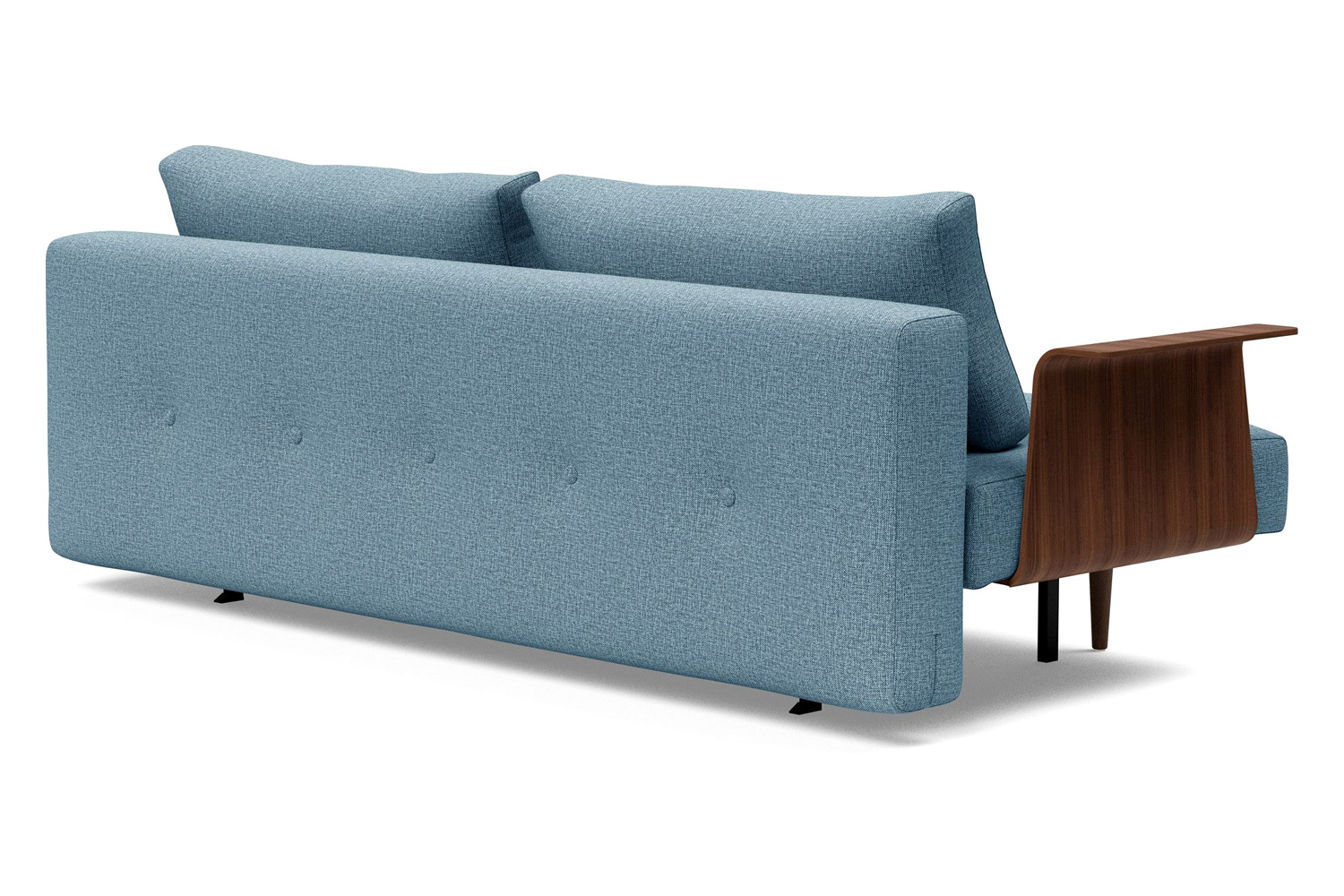 Innovation Living Recast Plus Sofa Bed Dark Styletto with Arms - 525 Mixed Dance Light Blue