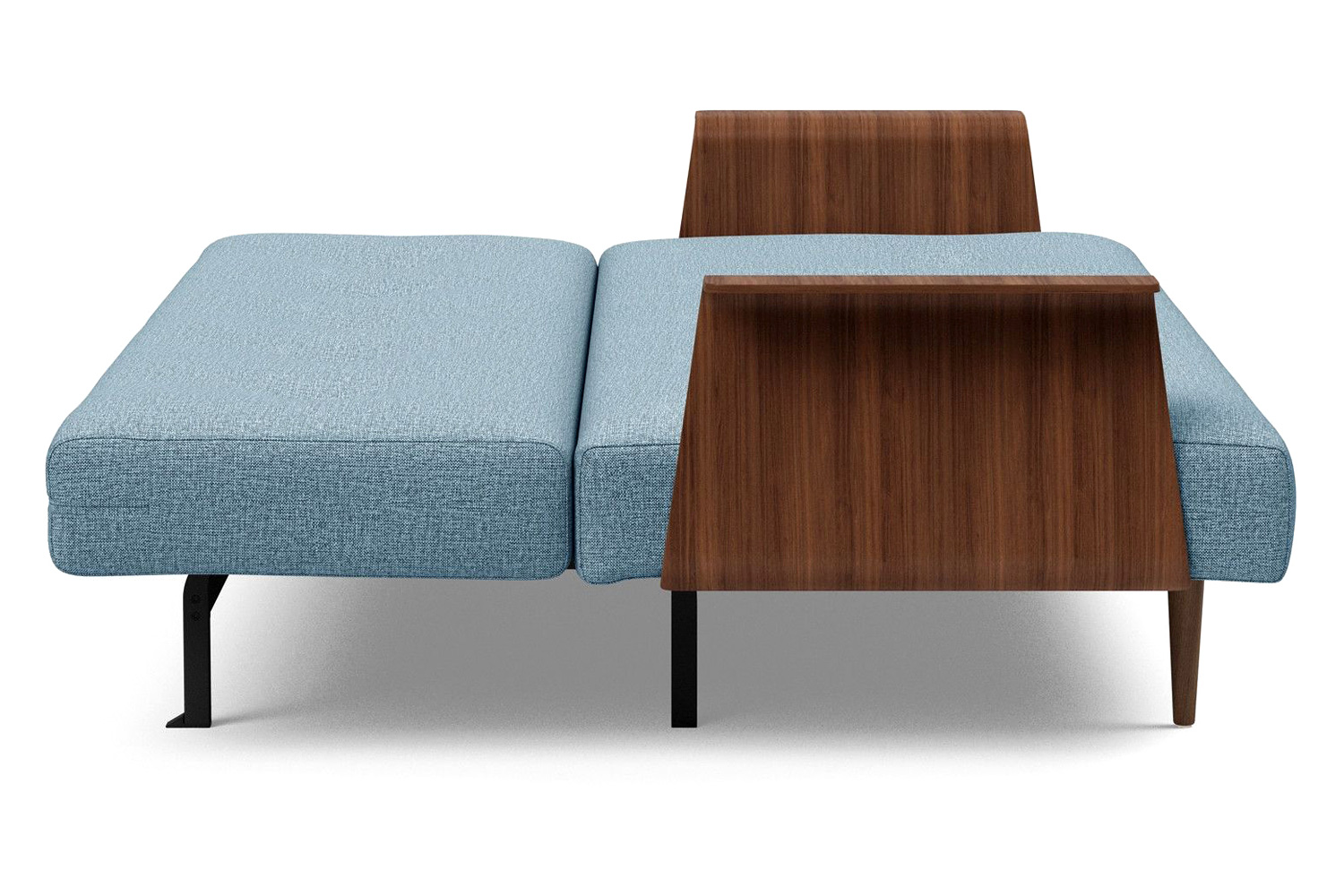 Innovation Living Recast Plus Sofa Bed Dark Styletto with Arms - 525 Mixed Dance Light Blue