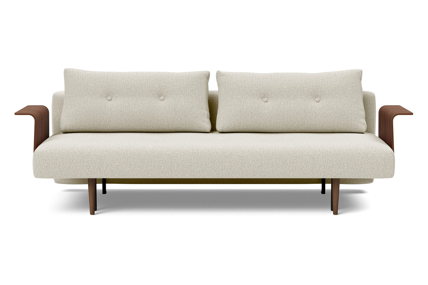 Innovation Living Recast Plus Sofa Bed Dark Styletto with Arms - 527 Mixed Dance Natural