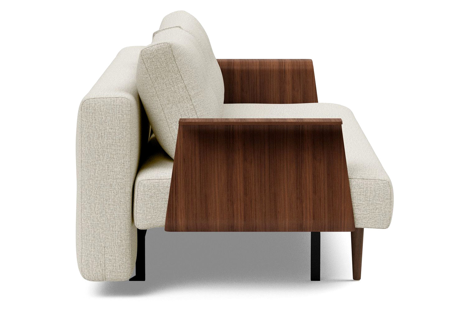 Innovation Living Recast Plus Sofa Bed Dark Styletto with Arms - 527 Mixed Dance Natural