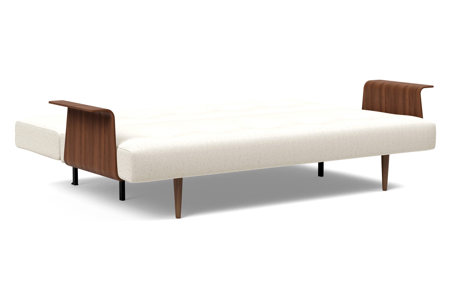 Innovation Living Recast Plus Sofa Bed Dark Styletto with Arms - 531 Bouclé Off White