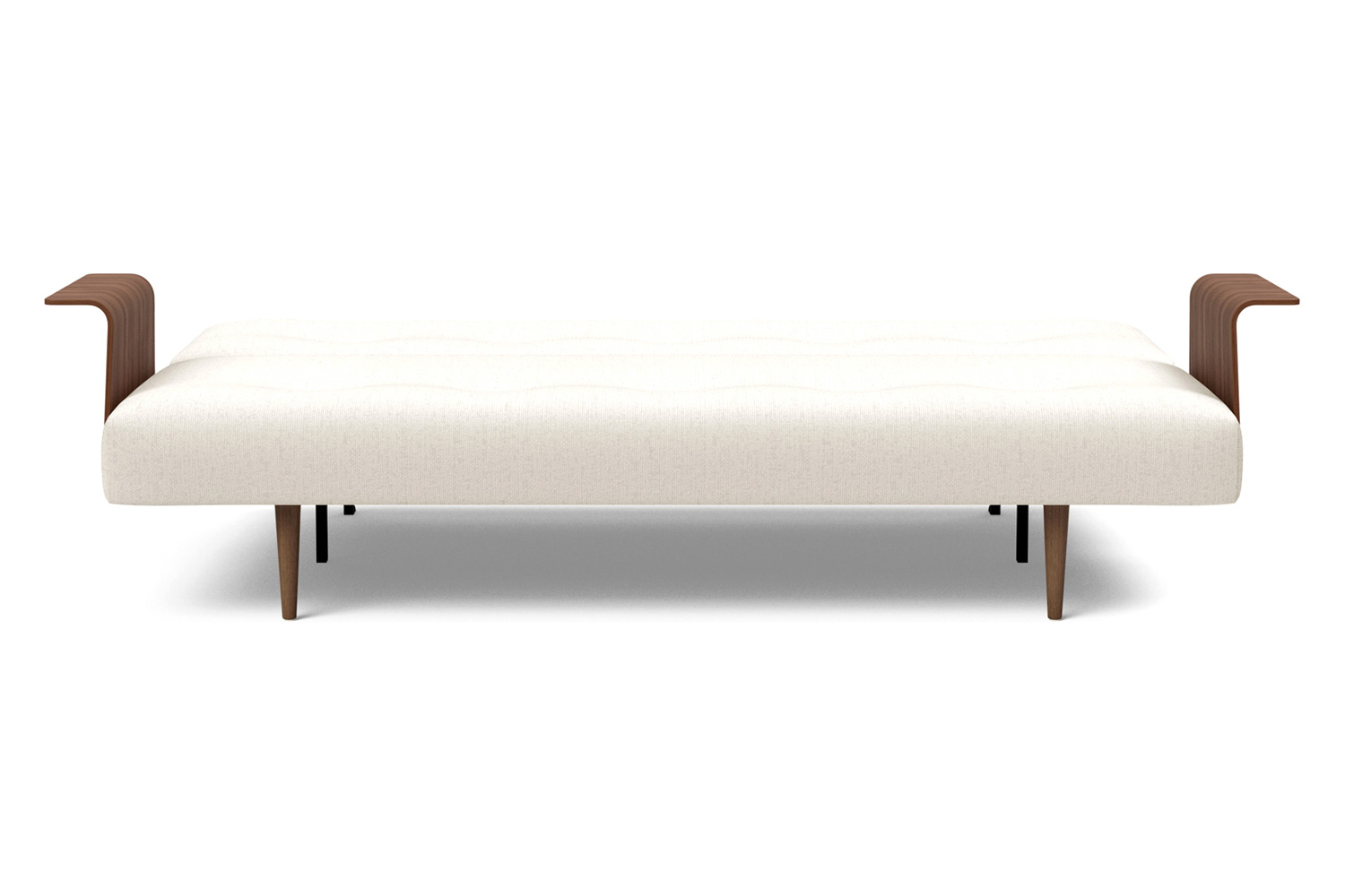 Innovation Living Recast Plus Sofa Bed Dark Styletto with Arms - 531 Bouclé Off White