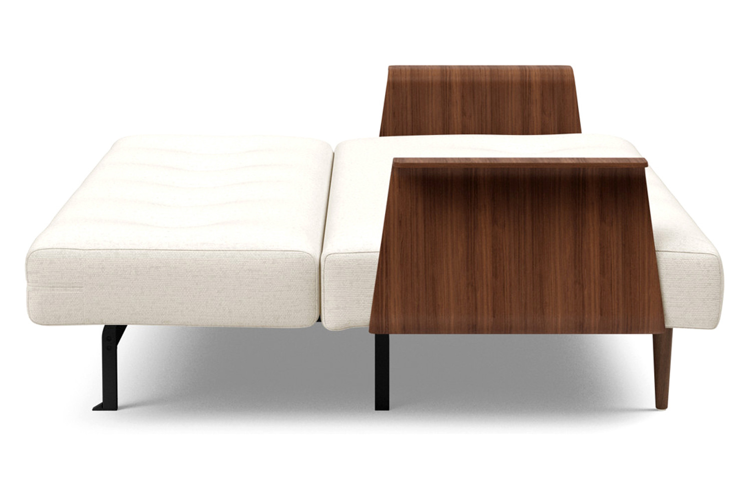 Innovation Living Recast Plus Sofa Bed Dark Styletto with Arms - 531 Bouclé Off White
