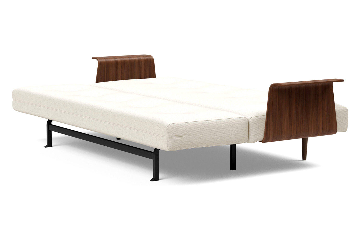 Innovation Living Recast Plus Sofa Bed Dark Styletto with Arms - 531 Bouclé Off White