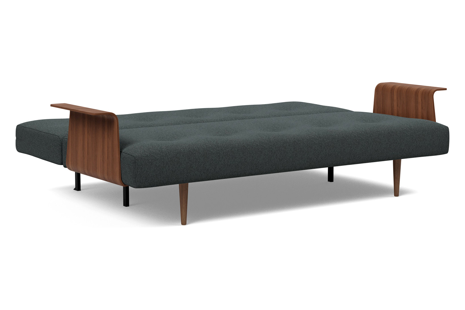 Innovation Living Recast Plus Sofa Bed Dark Styletto with Arms - 534 Bouclé Black Raven