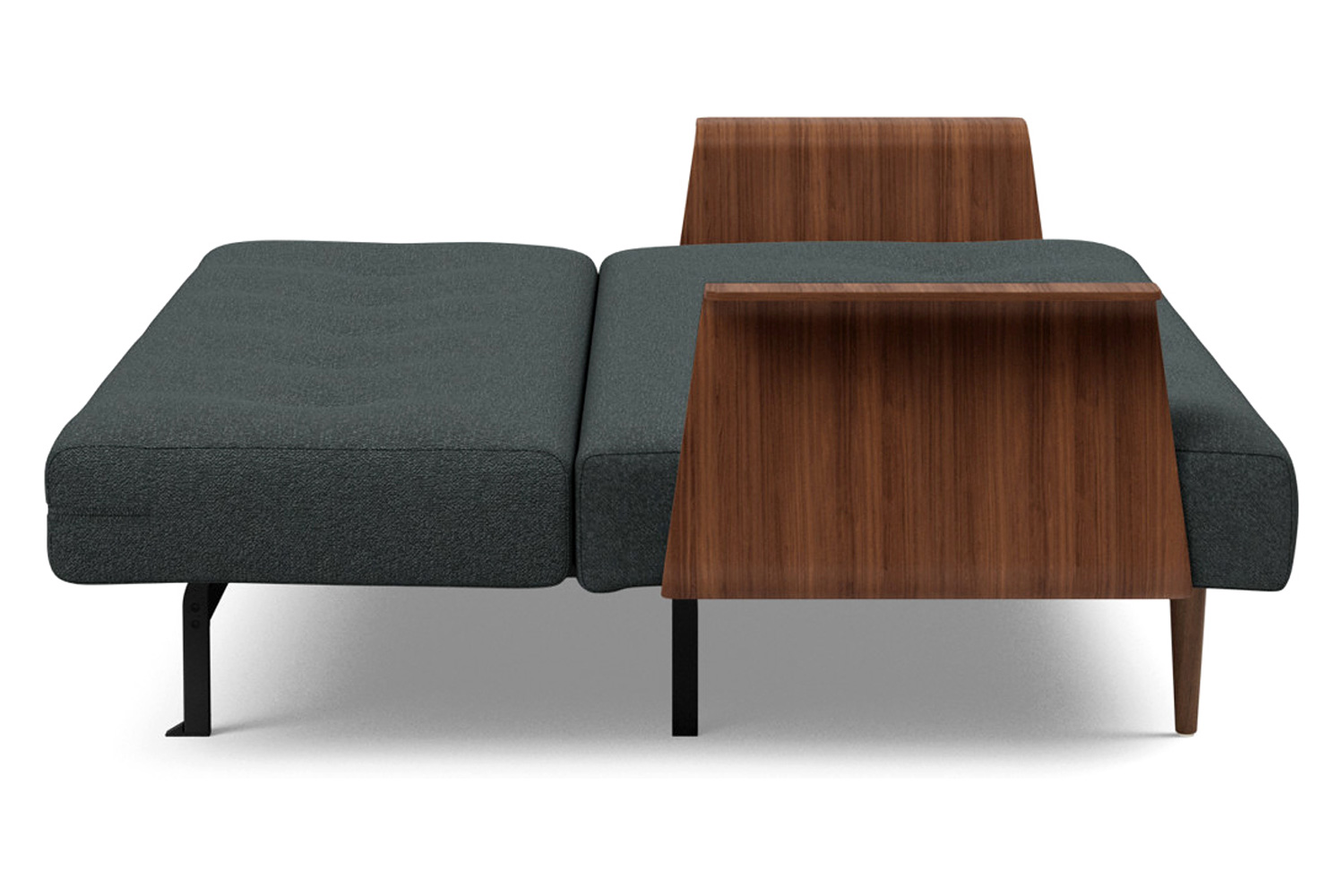 Innovation Living Recast Plus Sofa Bed Dark Styletto with Arms - 534 Bouclé Black Raven