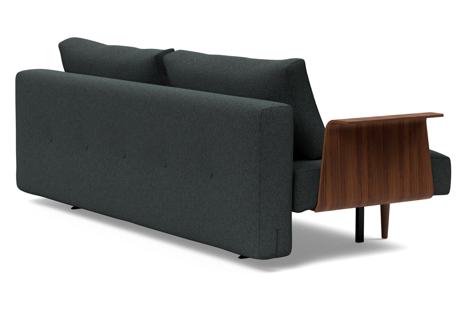 Innovation Living Recast Plus Sofa Bed Dark Styletto with Arms - 534 Bouclé Black Raven